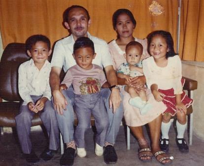 Onno met familie in 1994